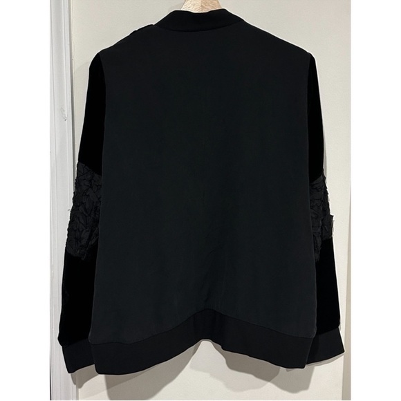 Eileen Fisher Velvet Silk Blend Bomber Style Jacket - Picture 4 of 9